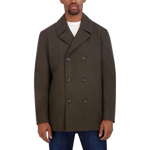 Nautica Men’s Wool Blend Peacoat – Double-Breasted Winter Coat, Regular, Big & Tall Sizes(Loden)