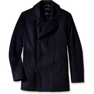 Nautica Men’s Wool Blend Peacoat – Double-Breasted Winter Coat, Regular, Big & Tall Sizes(Ocean Navy)