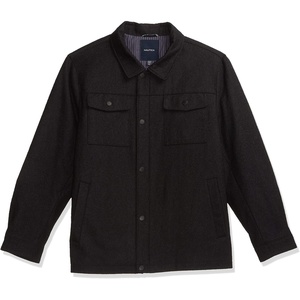 Nautica Men’s Wool Blend Peacoat – Double-Breasted Winter Coat, Regular, Big & Tall Sizes(Smoke Gray)