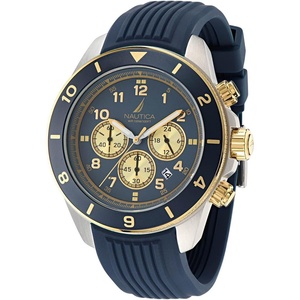 Nautica One Men’s Watch(Blue/Gold/Silver)