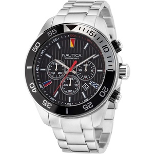 Nautica One Men’s Watch(Silver/Black/Silver)