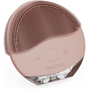 Nautica PC110 Dual-Sided Sonic Silicone Face Scrubber with USB Charging & LED Indicator – Waterproof, Rechargeable Face Exfoliator Brush with Sonic Technology for Deep Cleansing(Powder)