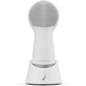 Nautica PC130 Sonic Facial Cleansing Brush Made with Ultra Hygienic Soft Silicone, Waterproof and Rechargeable Face Scrub Brush for Men & Women – (Milk)(Milk)