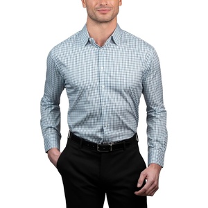 Nautica Regular Fit Long Sleeve Button Down Dress Shirts for Men – Wrinkle Free Long Sleeve Shirt Mens Formal 4-Way Stretch(Blue Green Plaid)