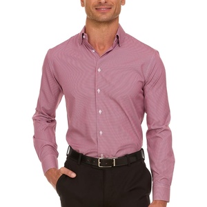 Nautica Regular Fit Long Sleeve Button Down Dress Shirts for Men – Wrinkle Free Long Sleeve Shirt Mens Formal 4-Way Stretch(Blue and Red Check)
