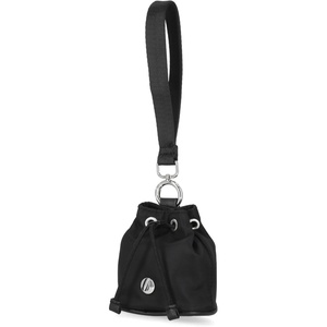Nautica Sea Spray Drawstring Wallet Coin Purse Mini Pouch Charm with Wristlet, Black(Black)