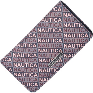 Nautica Seaside Slim Womens Wallet RFID Blocking Credit Card Holder, Coin Purse, Checkbook Organizer Clutch, Small Vegan Leather Wallet for Travel, Indigo(Inidgo Jacquard)