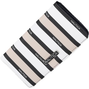 Nautica Seaside Slim Womens Wallet RFID Blocking Credit Card Holder, Coin Purse, Checkbook Organizer Clutch, Small Vegan Leather Wallet for Travel, Indigo(Multi Stripe)