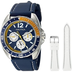 Nautica Sporty Men’s Watch(Blue-White/Blue/Silver)