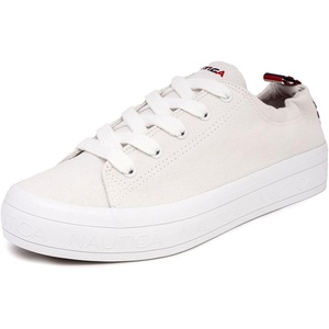 Nautica Women Fashion Sneaker Lace-Up Tennis Casual Shoes for Ladies(Asaria-white)