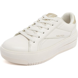 Nautica Women Fashion Sneaker Lace-Up Tennis Casual Shoes for Ladies(Bone-saylyn)