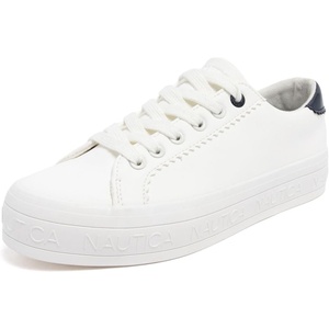 Nautica Women Fashion Sneaker Lace-Up Tennis Casual Shoes for Ladies(White Navy Ilex)