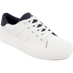 Nautica Women Fashion Sneaker Lace-Up Tennis Casual Shoes for Ladies(White Navy-kildate)