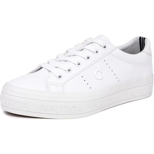 Nautica Women Fashion Sneaker Lace-Up Tennis Casual Shoes for Ladies(Winafred-white/White)