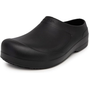 Nautica Women Men Work Clogs Slides Slip Resistant Quick Drying Kitchen Shoes Cushioned Sandals with Arch Support(Black)