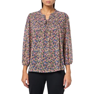Nautica Women’s 5-Button Short Sleeve Breathable 100% Cotton Polo Shirt(Confetti Multi)