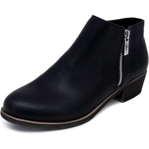 Nautica Women’s Ankle Boot with Side Zipper – Stylish Dress Boot for Women | Featuring a Low Heel, Chic Design, and Versatile Sizing | The Perfect Ankle Bootie for Dressy and Casual Occasions – Alara(Black)