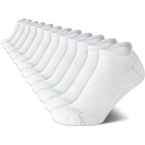 Nautica Womens Ankle Socks – 12 Pack Breathable Mesh Cushioned Low Cut Socks for Women – Gym Athletic Womens Socks (4-10)(White)