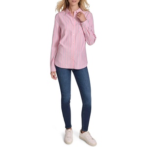 Nautica Women’s Button Front Long Sleeve Roll Tab Shirt(Confetti Multi)