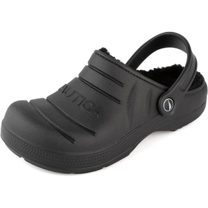 Nautica Women’s Clogs – Athletic Sports Sandal – Water Shoes Slip-On with Adjustable Back Strap – Beach Sports Shoe – River Edge(Black-river Breese)