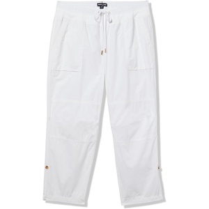 Nautica Women’s Cotton Poplin Caspian Utility Pant(Bright White)