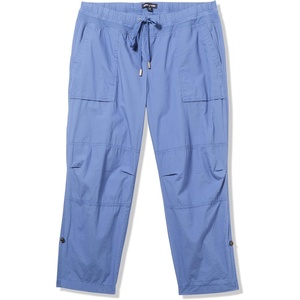 Nautica Women’s Cotton Poplin Caspian Utility Pant(Harbor Blue)