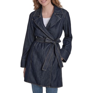 Nautica Women’s Denim Jean Trench Jacket Outerwear(Rinse)