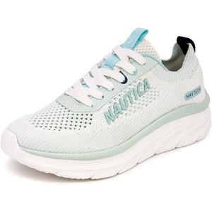 Nautica Women’s Fashion Sneaker Lace-Up Running Shoe Casual Max Cushioning Walking Tennis Sneaker(Light Blue-venera)
