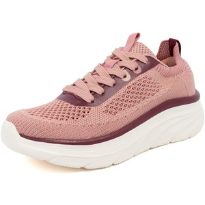 Nautica Women’s Fashion Sneaker Lace-Up Running Shoe Casual Max Cushioning Walking Tennis Sneaker(Mauve Burgundy-venera)