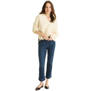 Nautica Women’s Flare Denim Demi-Bootcut Cropped Flare Jeans(Sailor Blue)