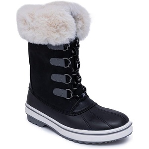 Nautica Women’s Lace-Up Winter Snow & Rain Boots – Water-Resistant Insulated Boots with Cozy Faux Fur Lining for Warmth and Comfort – Glenoak(Black)