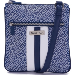 Nautica Womens Lakeside Signature North South Crossbody Bag(Indigo)