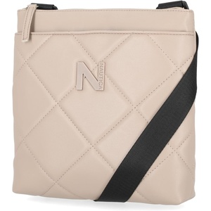 Nautica Womens Lakeside Signature North South Crossbody Bag(Mushroom (Marquise Quilt))