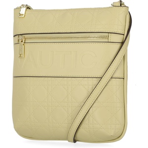 Nautica Womens Lakeside Signature North South Crossbody Bag(Pistachio (Lattice Quilt))