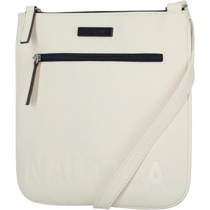 Nautica Womens Lakeside Signature North South Crossbody Bag(White II)