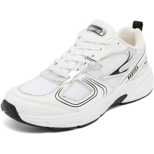Nautica Women’s Lightweight Athletic Running Sneakers(White Black Silver)