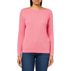 Nautica Women’s Long Sleeve Cable Boatneck Sweater(Confetti)