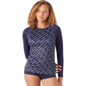 Nautica Women’s Long Sleeve Rashguard – Quick-Dry, UPF Protection, Swim Shirt, Pool, Beach, Hiking, Yoga, Volleyball(Ocean)