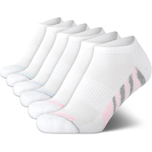 Nautica Womens Low Cut Socks – 6 Pack Breathable Mesh Cushioned Athletic Performance No Show Socks for Women(Classic White)