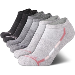 Nautica Womens Low Cut Socks – 6 Pack Breathable Mesh Cushioned Athletic Performance No Show Socks for Women(Grey Assorted)