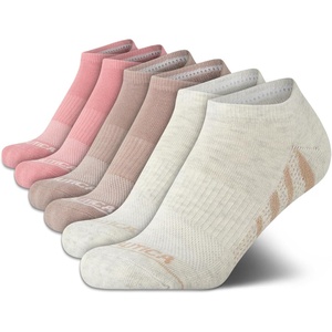 Nautica Womens Low Cut Socks – 6 Pack Breathable Mesh Cushioned Athletic Performance No Show Socks for Women(Tan Collection)