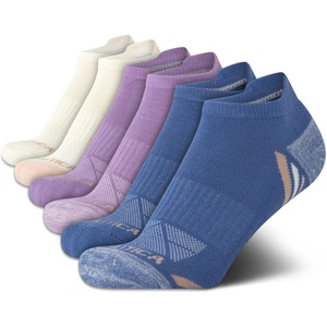 Nautica Womens Low Cut Socks – 6 Pack Soft Stretch Breathable Mesh Cushioned Athletic Performance No Show Socks for Women(Blue Assorted Tab)
