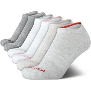 Nautica Womens Low Cut Socks – 6 Pack Soft Stretch Breathable Mesh Cushioned Athletic Performance No Show Socks for Women(Oatmeal Heather Assorted)