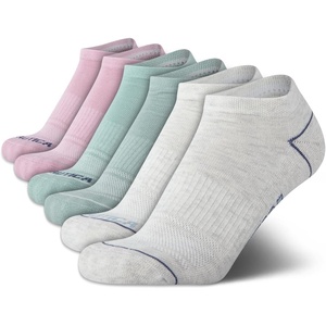Nautica Womens Low Cut Socks – 6 Pack Soft Stretch Breathable Mesh Cushioned Athletic Performance No Show Socks for Women(Oatmeal/Heather Grey Asst)