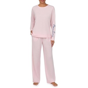 Nautica Womens Matching Sleep & Lounge Pajama Set – Lightweight French Terry – Long & Short Sleeve Top, Pants & Shorts Sets(Pink)