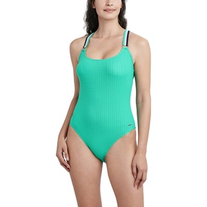 Nautica Womens One-Piece Swimsuit – Slimming Tummy Control Bathing Suit, Quick-Dry Fabric, Bikini Swimsuit(Solid Green)