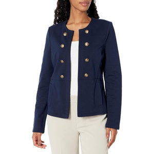 Nautica Women’s Open Front Knit Captains Jacket Jacket(Blue)