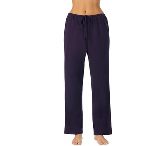 Nautica Womens Pajama Pants – Lightweight Wide Leg Lounge Pants – Cotton Knit Jersey – Sleepwear Loungewear PJs for Women(Eggplant)
