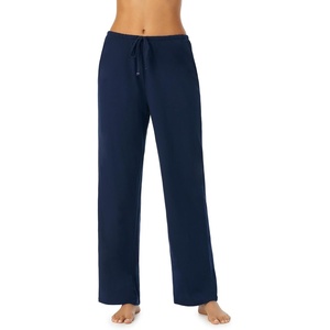 Nautica Womens Pajama Pants – Lightweight Wide Leg Lounge Pants – Cotton Knit Jersey – Sleepwear Loungewear PJs for Women(Navy)