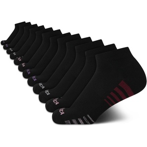 Nautica Womens Quarter Cut Moisture Control Athletic Socks with Cushioned Comfort (12 Pack)(Classic Black)